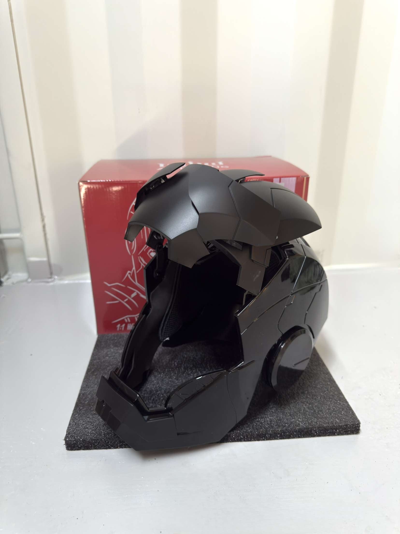 Iron Man MK5 Helmet – Voice-Controlled Wearable Armor Mask (Black ) - Hero Vault
