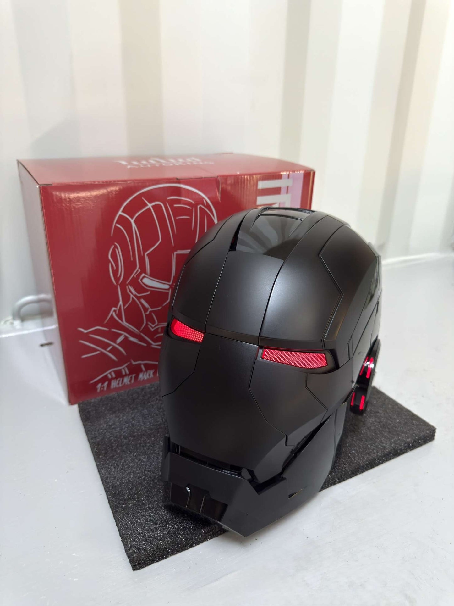 Iron Man MK5 Helmet – Voice-Controlled Wearable Armor Mask (Black ) - Hero Vault