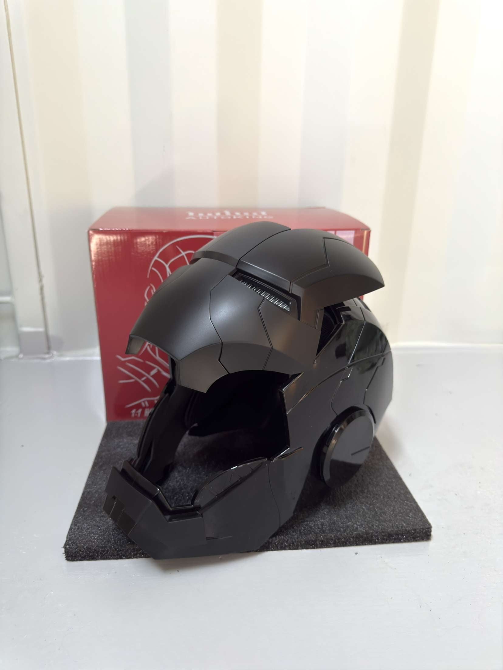 Iron Man MK5 Helmet – Voice-Controlled Wearable Armor Mask (Black ) - Hero Vault