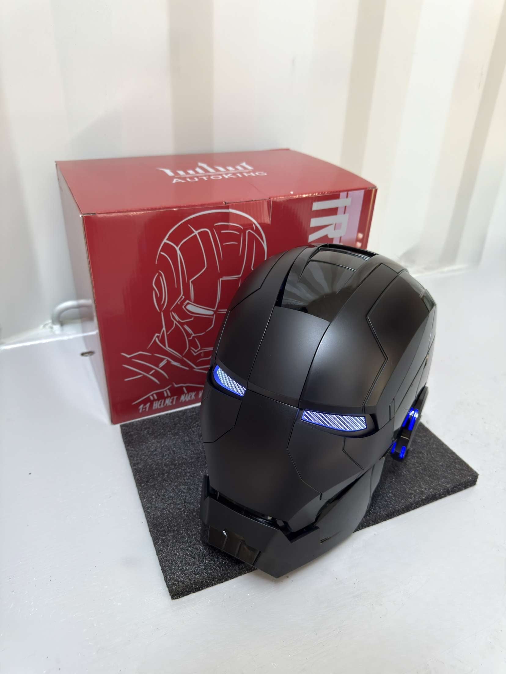 Iron Man MK5 Helmet – Voice-Controlled Wearable Armor Mask (Black ) - Hero Vault