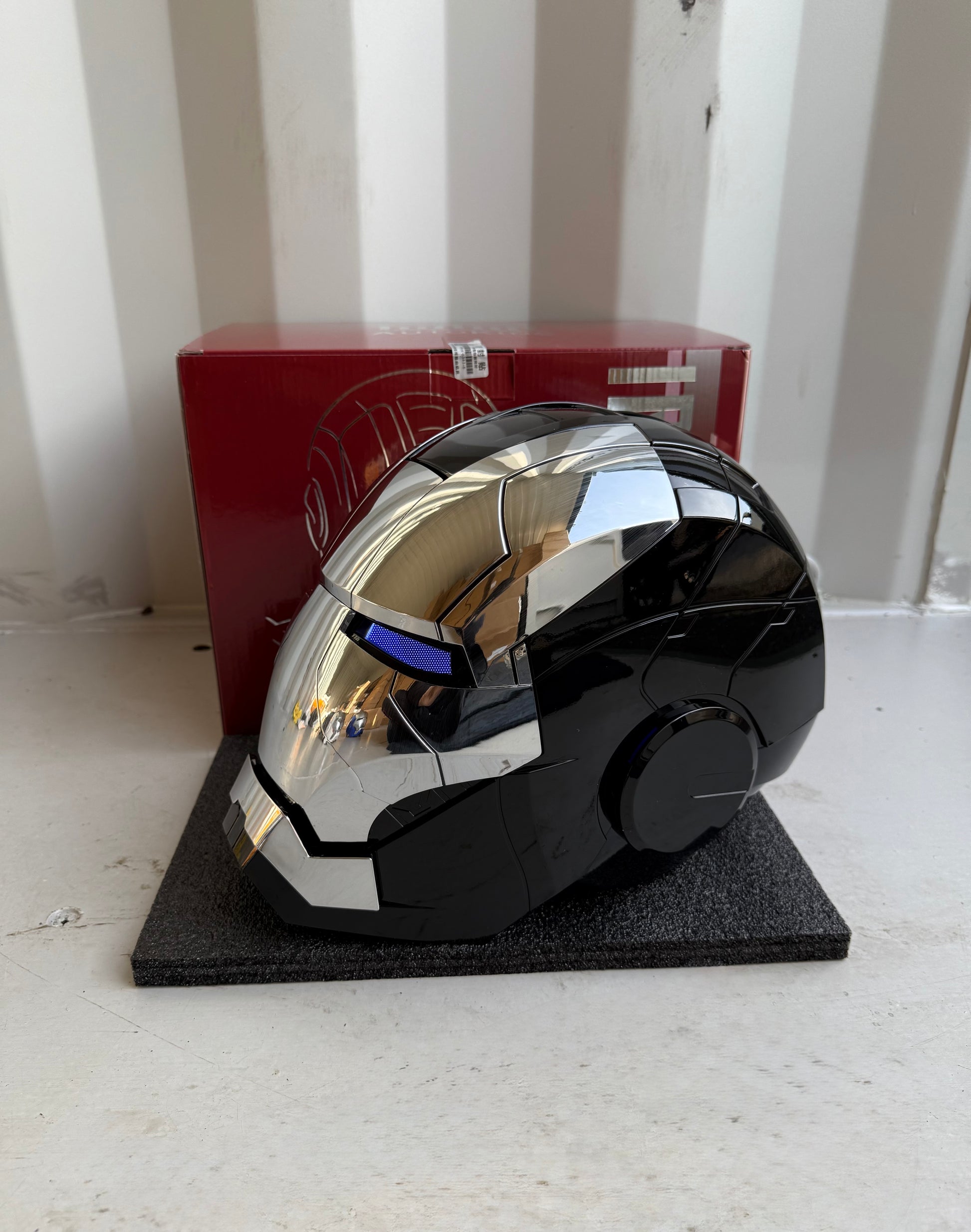 Iron Man MK5 Helmet – Voice-Controlled Wearable Armor Mask (Black Silv – Hero Vault